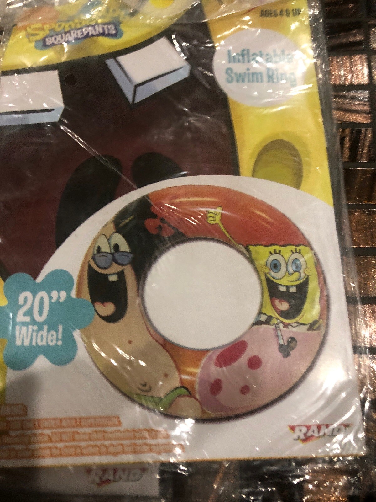 nickelodeon spongebob squarepants Beach Ball Swim Ring Arm Floats 3 Piece Set