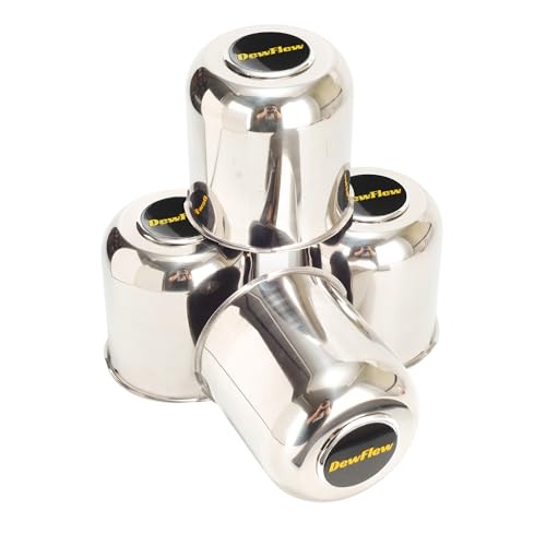 4Pcs 4.25″ Push Through Wheel Center Caps Stainless 4.25″ Hub 4.29″H Chrome