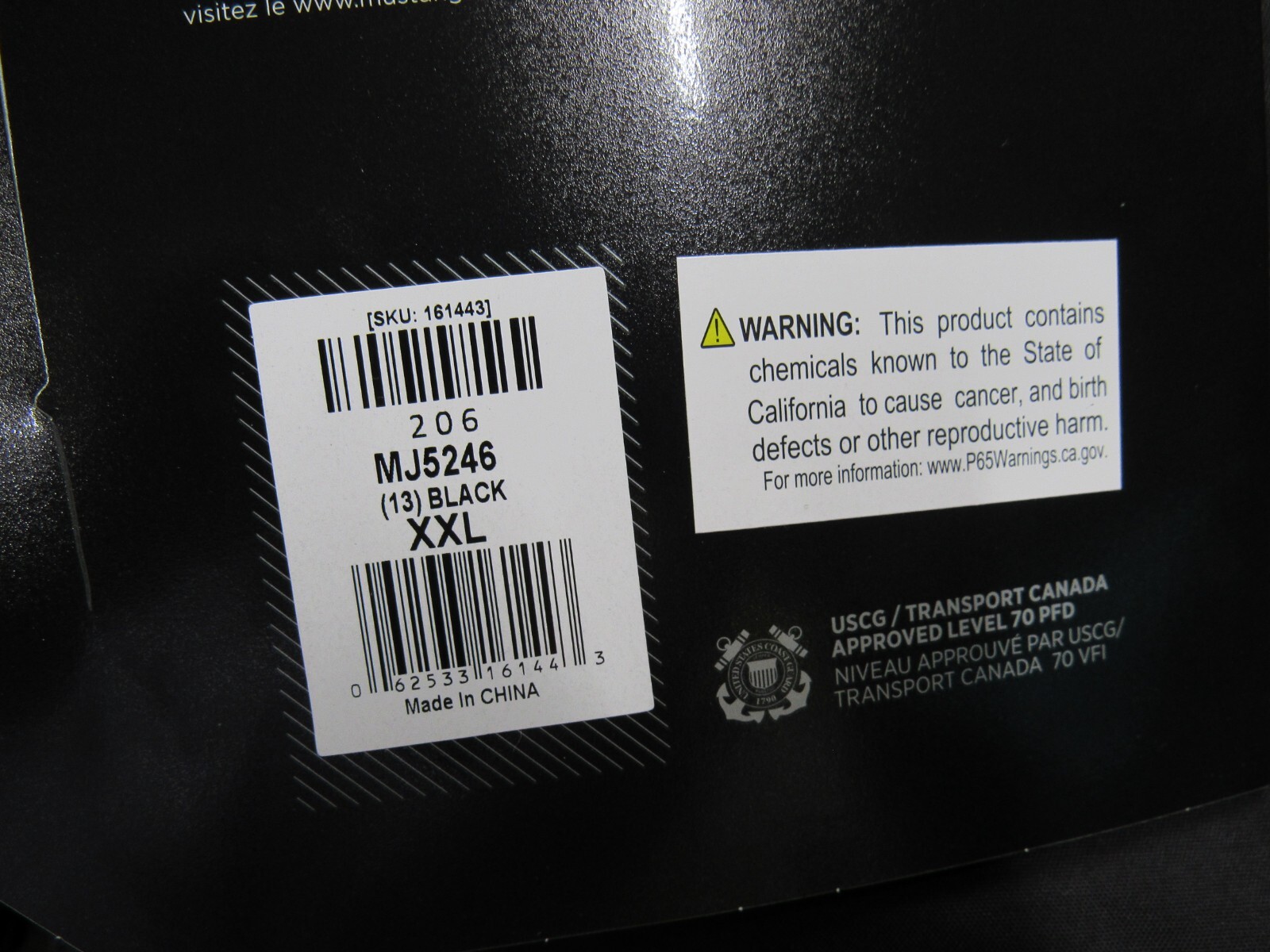 Mustang Survival MJ5246 Catalyst Flotation Jacket Coat XXLARGE (2X) Black NWT