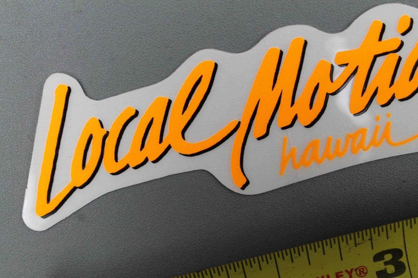 Local Motion Hawaii Clear Neon Orange Aloha OG 80’s LM2 Vintage Surfing STICKER