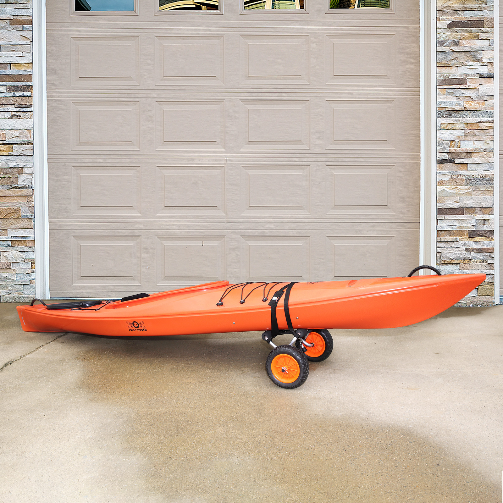 VEVOR Foldable Kayak Cart Canoe Boat Carrier 250lbs Load with 10” Solid Tires