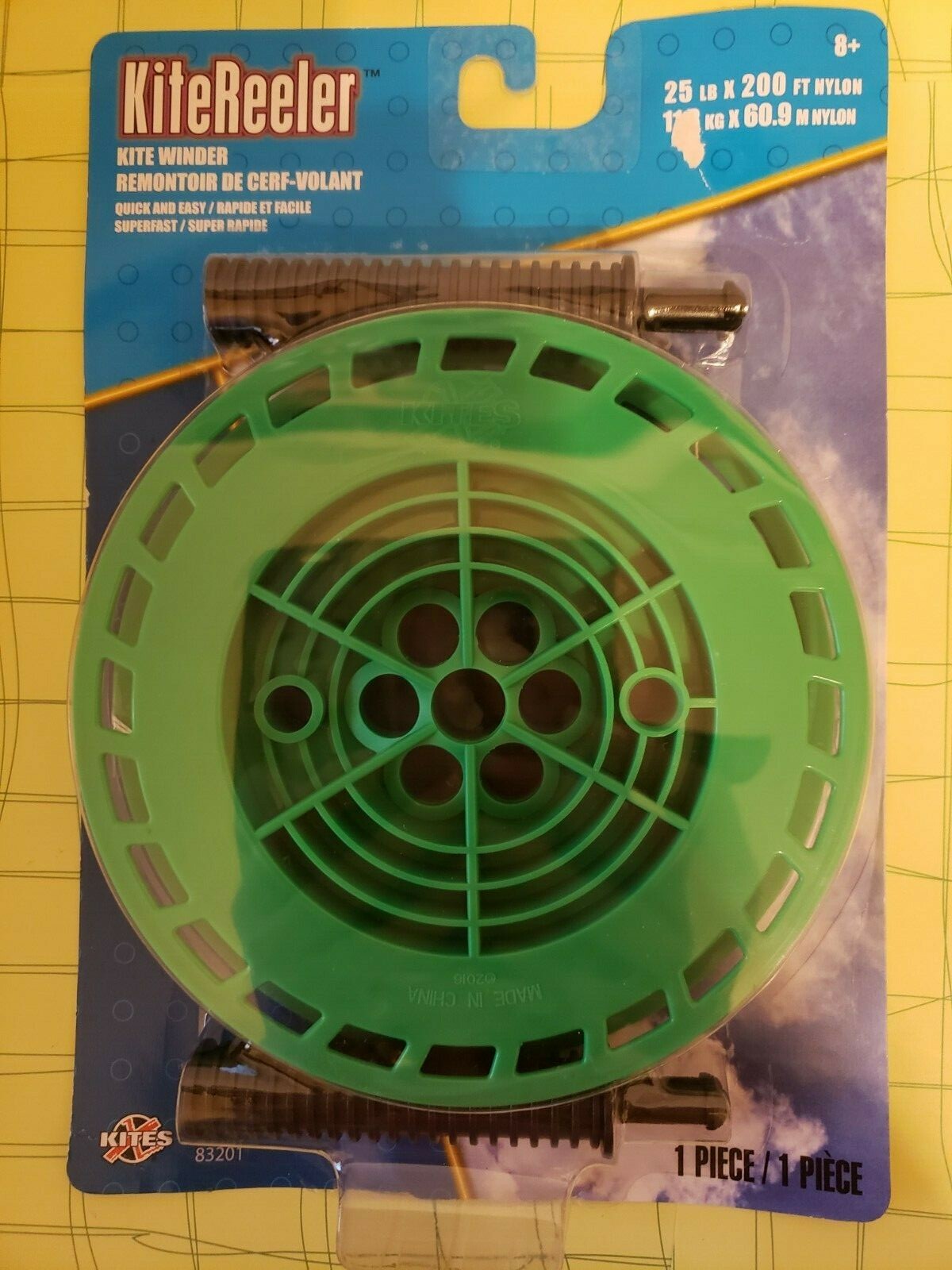 KITEREELER Winder 25 lb & 200 ft. NYLON String VARIOUS COLORS!! NEW