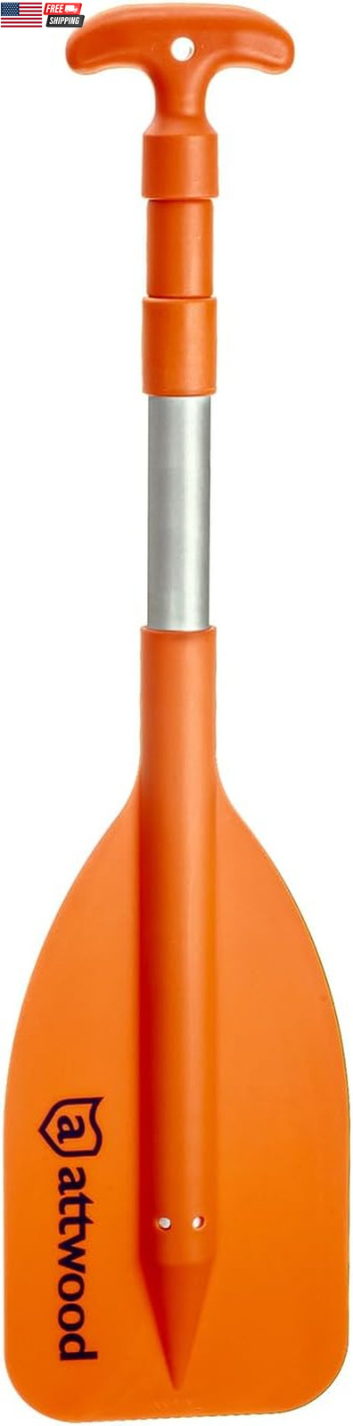 Emergency Telescoping Paddle for Boating, Orange