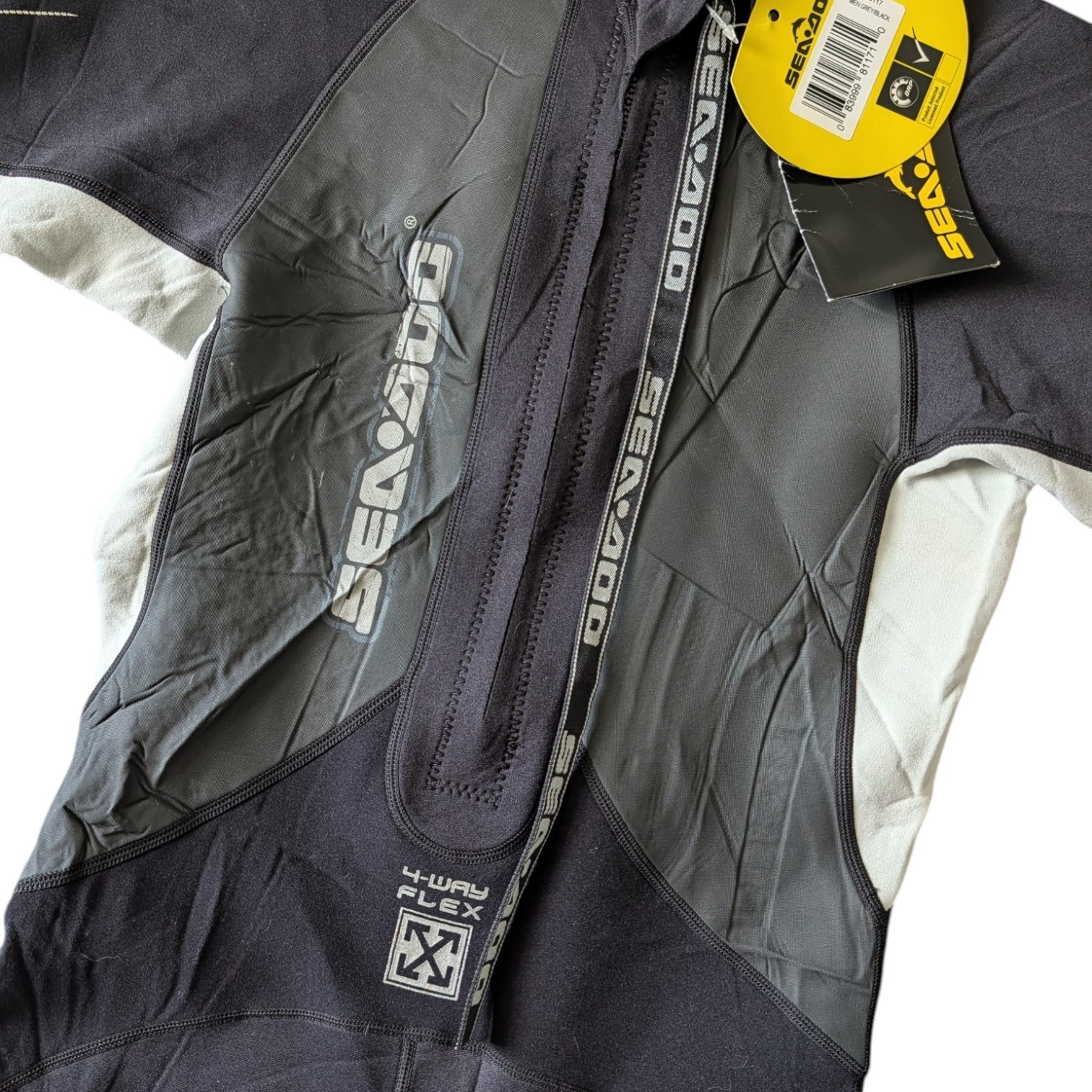 Sea Doo BRP Wet Suit New Mens Medium Black Gray 4-Way Flex Stallion SD8117
