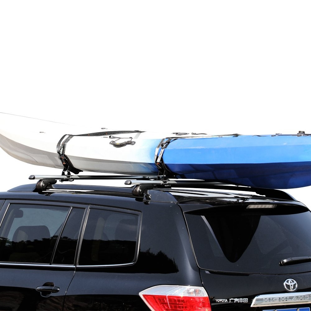 135LB Kayak Saddle, Aluminum Rustless Kayak Roof Rack with 1.5″ Width Tie Dow…