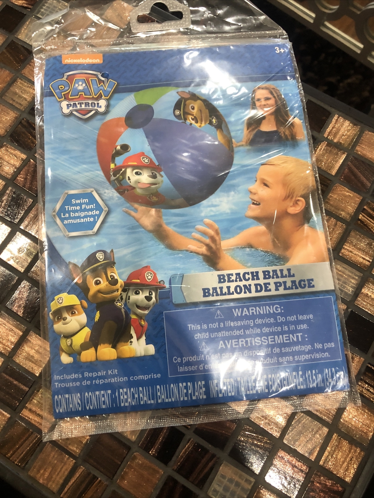 Nickelodeon Paw The Patrol Swim Set Arm Floats Beach Ball Swim Ring 3 Piece Set