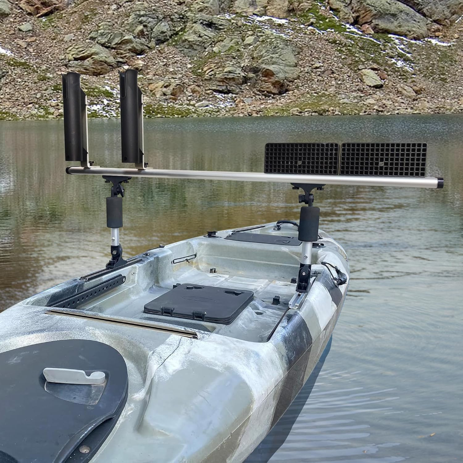Kayak Motor Mount, Fishing Kayak Trolling Motor Mount Rack Aluminum Outboard Mou