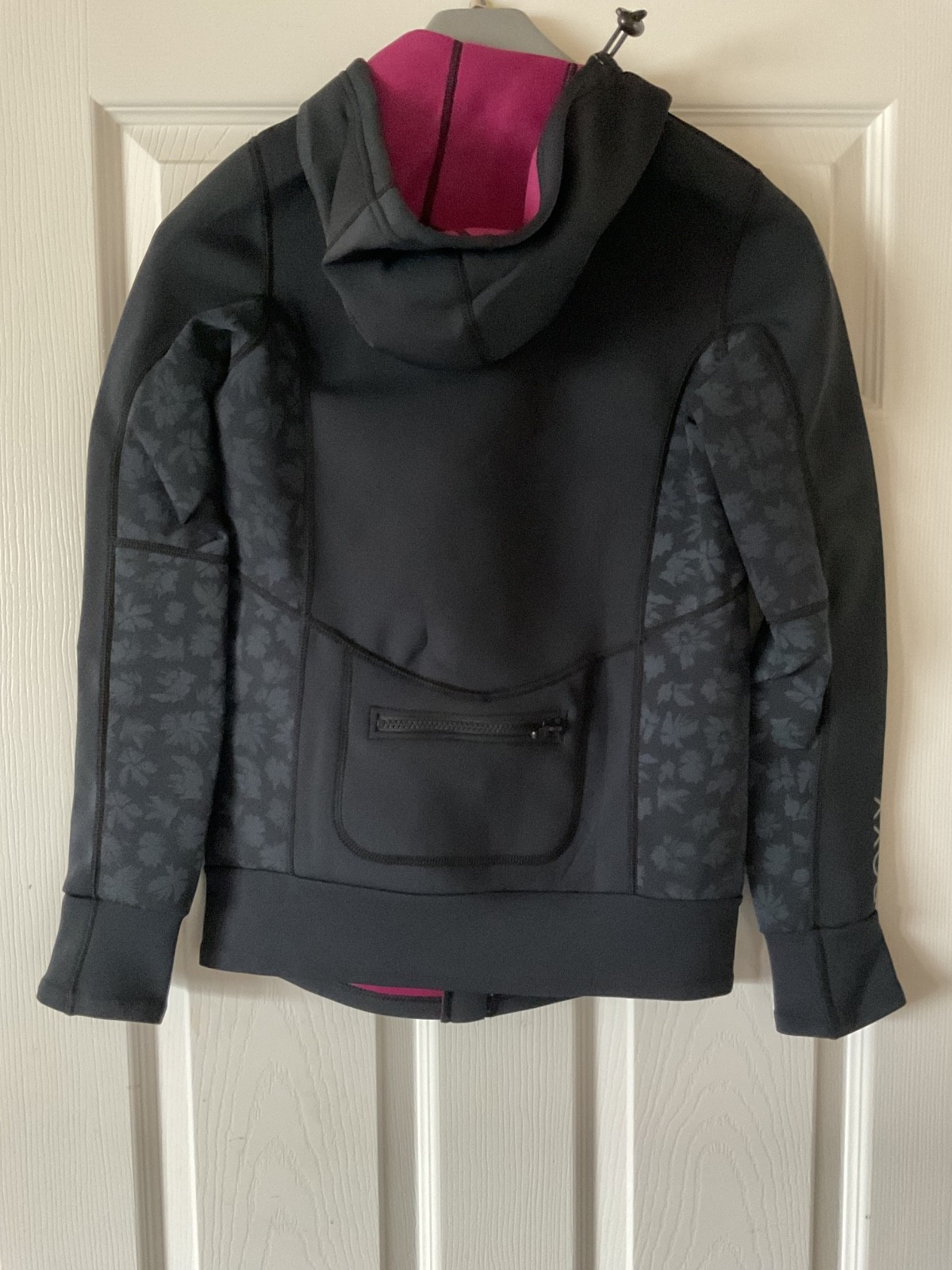 NWT Roxy Wetsuit Womens 1.0 Swell Paddle Hooded Jacket Surf Swim Black 1mm Sz 6
