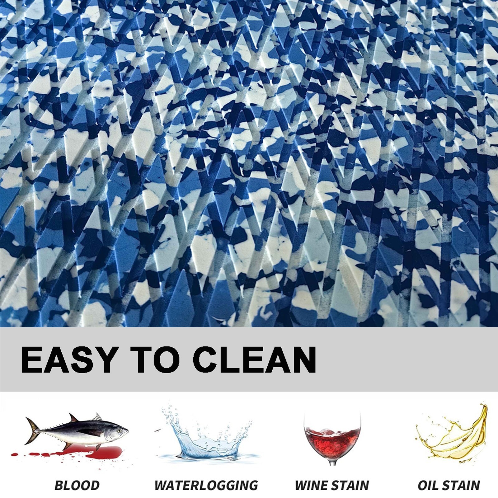 Blue Camo Stand Up Paddle Board Pad EVA Foam Boat Decking Teak Sea Flooring Mat