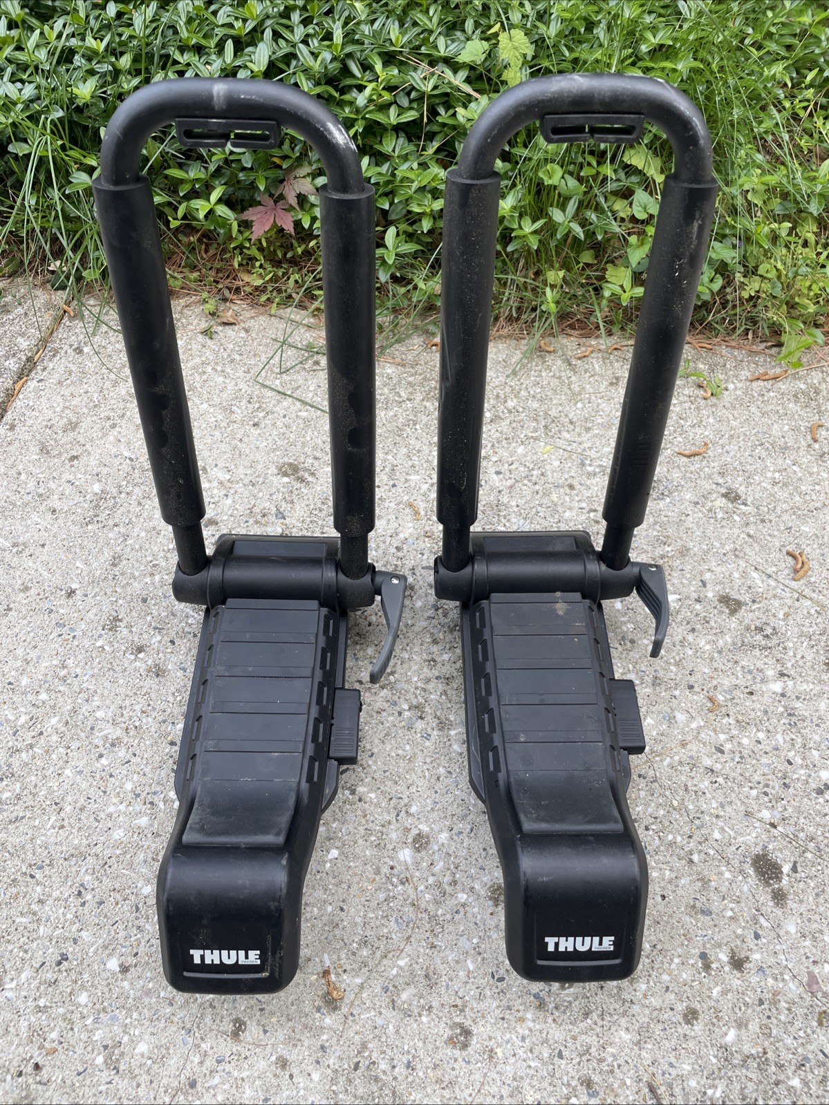 1 Pair – Thule 848 Hull-A-Port XT Kayak Carrier Roof Rack Black (Clamp Style)