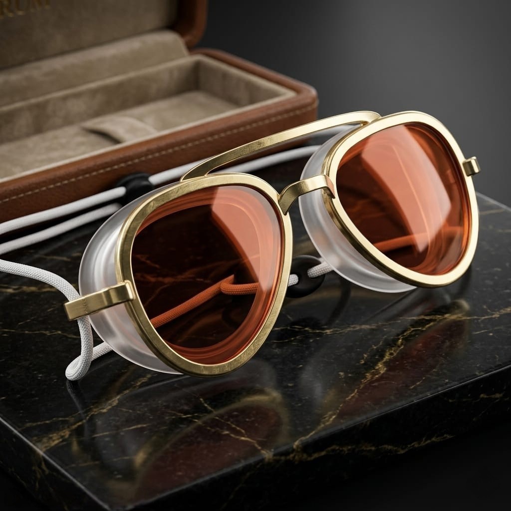 Vintage Aviator Swim Goggles Premium Adults Waterproof Anti-Fog Pool Diving Mask