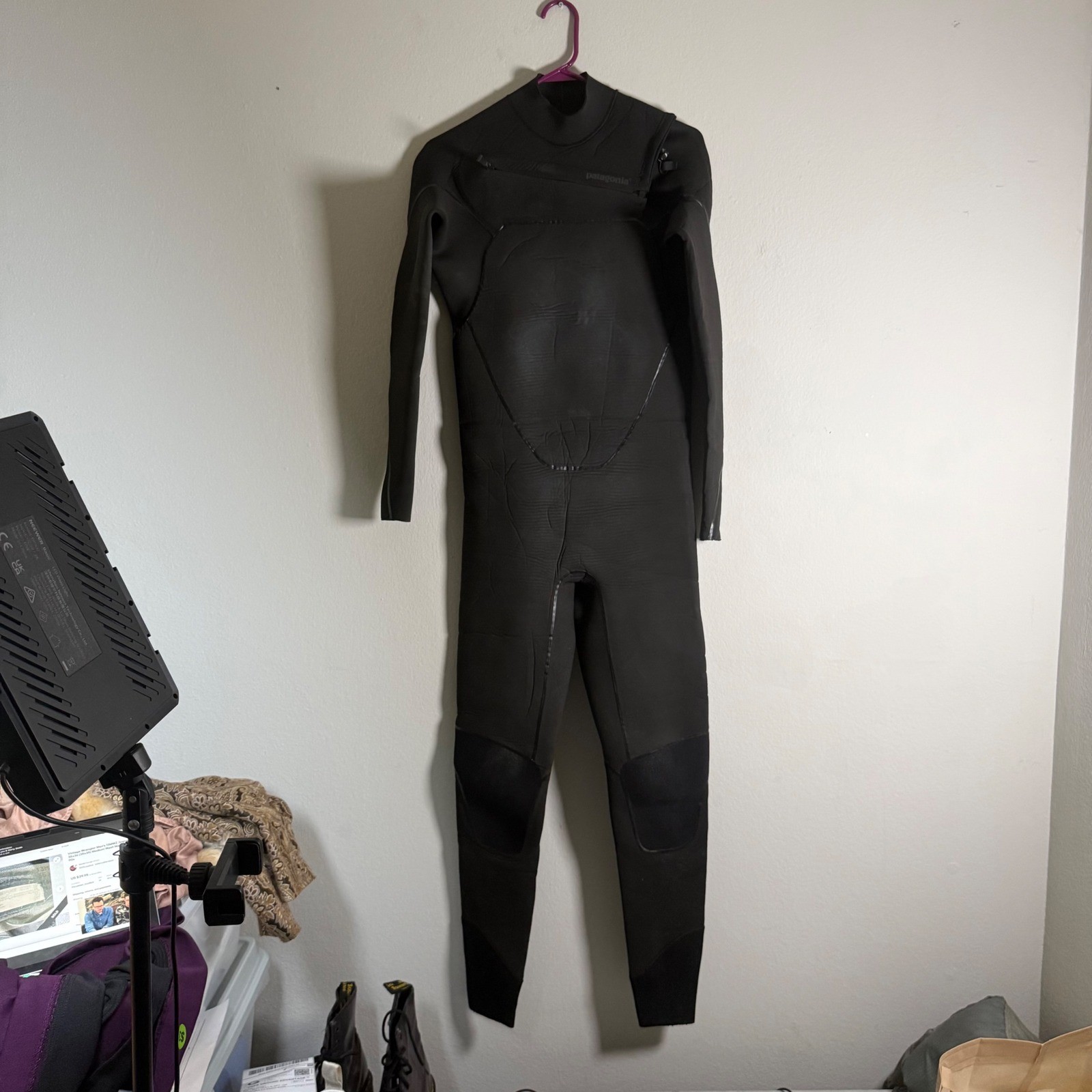 Patagonia R1 Yulex Front-Zip Full Wetsuit Mens Large Black 88515 Surf Suit