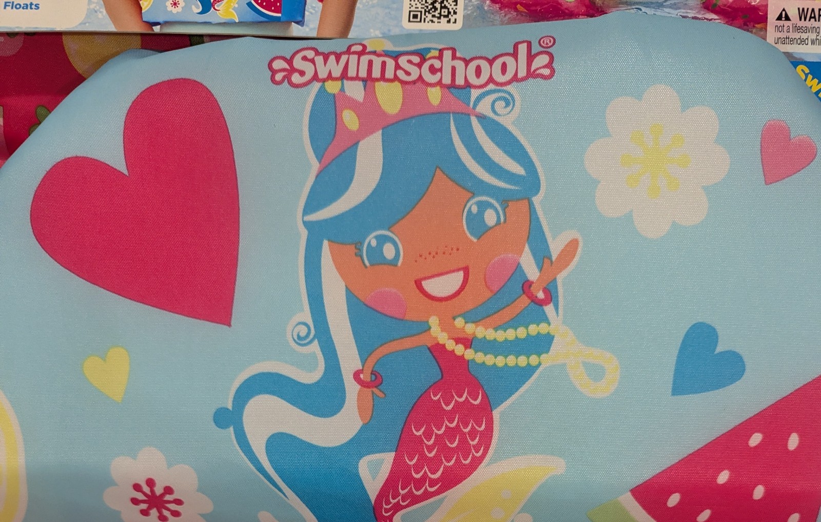 SwimSchool 2 In 1 Ultra-fit Tot Swimmer Pink, Max 50 pounds L3 Mermaid, 4-6 y/o