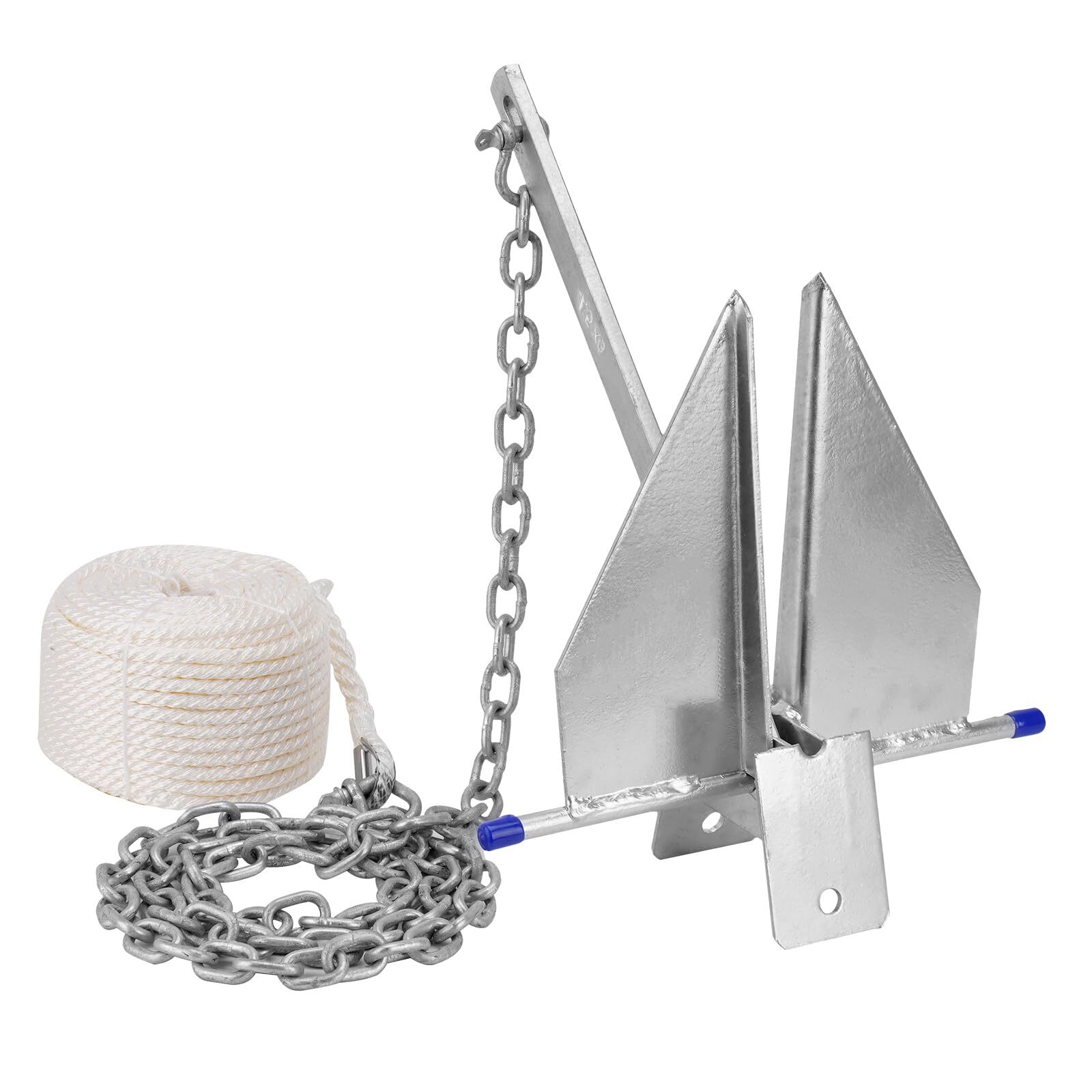 Heavy Duty Boat Anchor Kit with Anchor Chain, Shackle and Anchor Rope, 10 lb