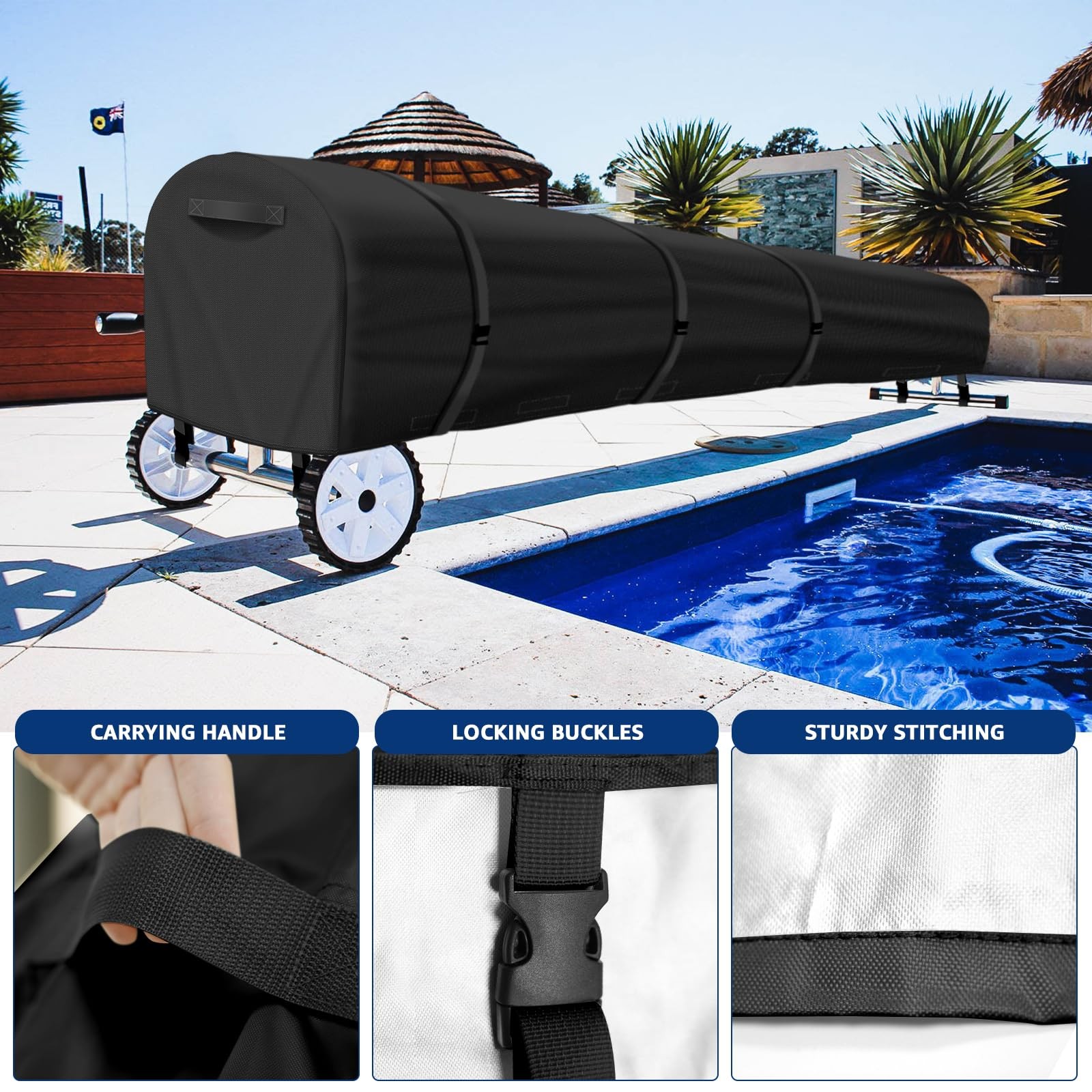 22Ft Solar Pool Cover – UV Resistant, Heavy Duty, Waterproof, Protective Blanket
