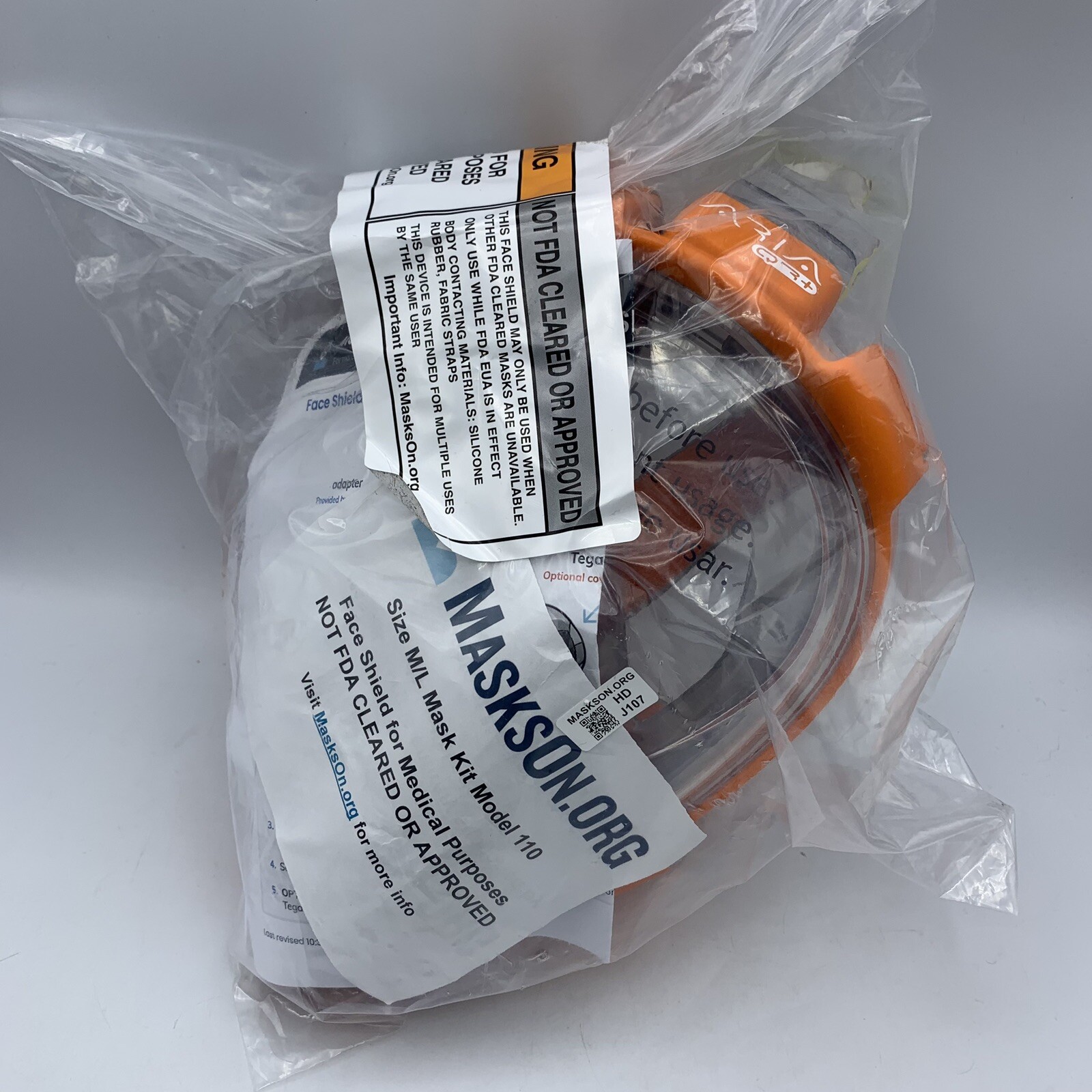 Ocean Reef ARIA Full Face Mask Size M/L Orange Model 110 Filter Not Included NEW