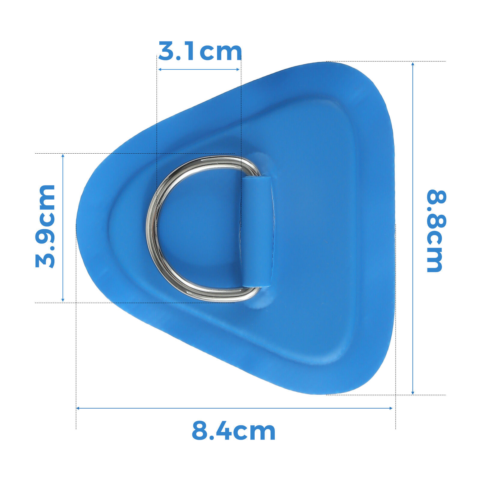 6pcs Useful Boat Surfboard Kayak Dinghy D Ring Patch & 6 Hooks Deck Rigging Kit