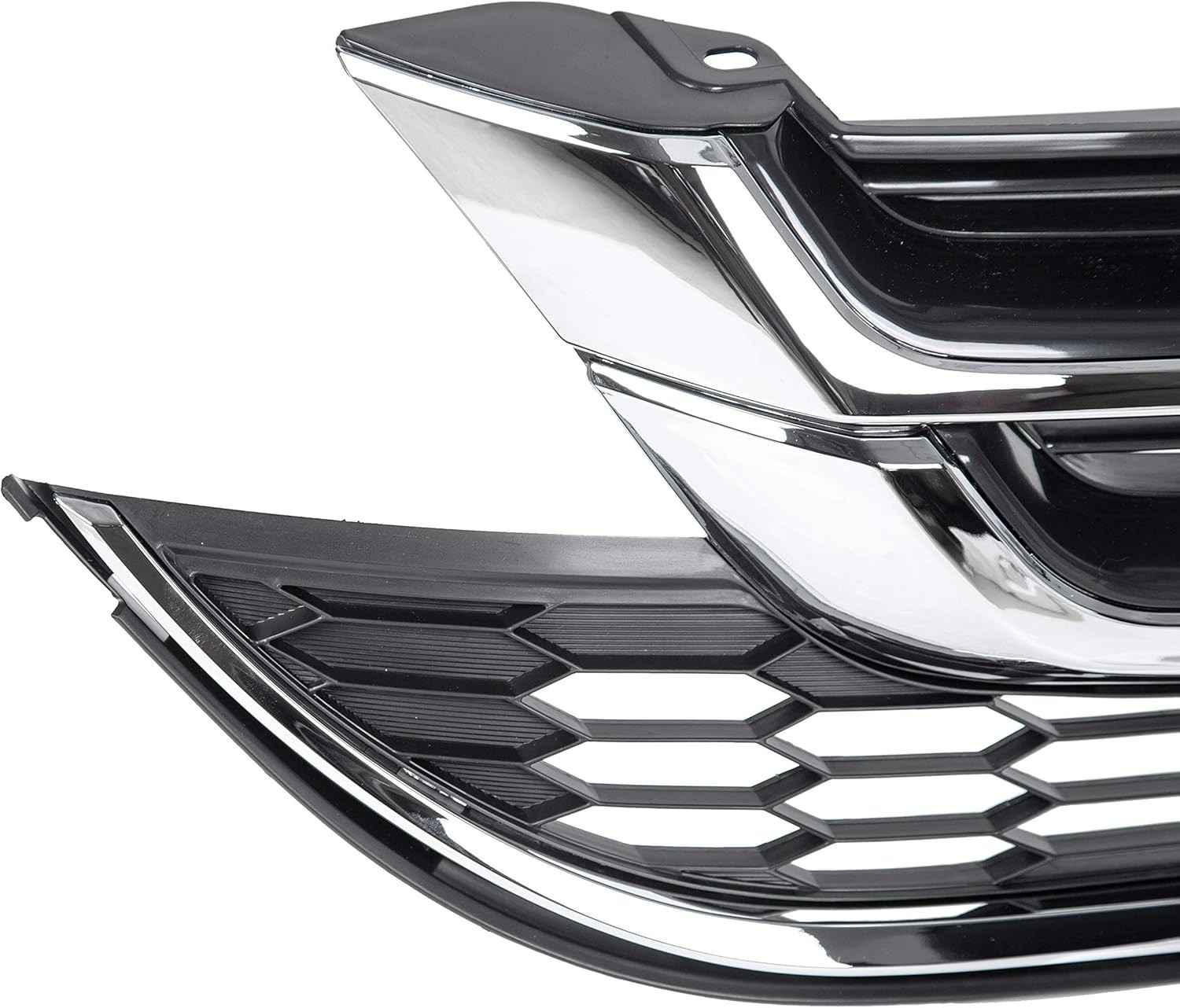 Front Bumper Upper & Lower Grille Grill for 2010-2011 Honda CRV CR-V Hood Mesh