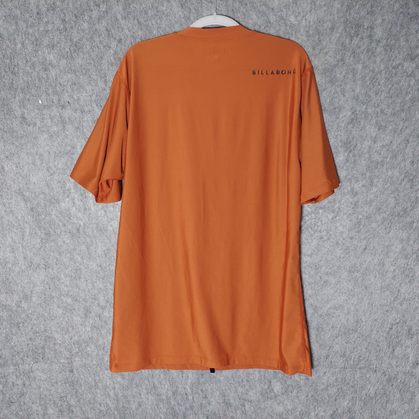 Billabong Mens Rash Guard XL Orange Coastal UPF 50+ Sun Protection Swim Shirt
