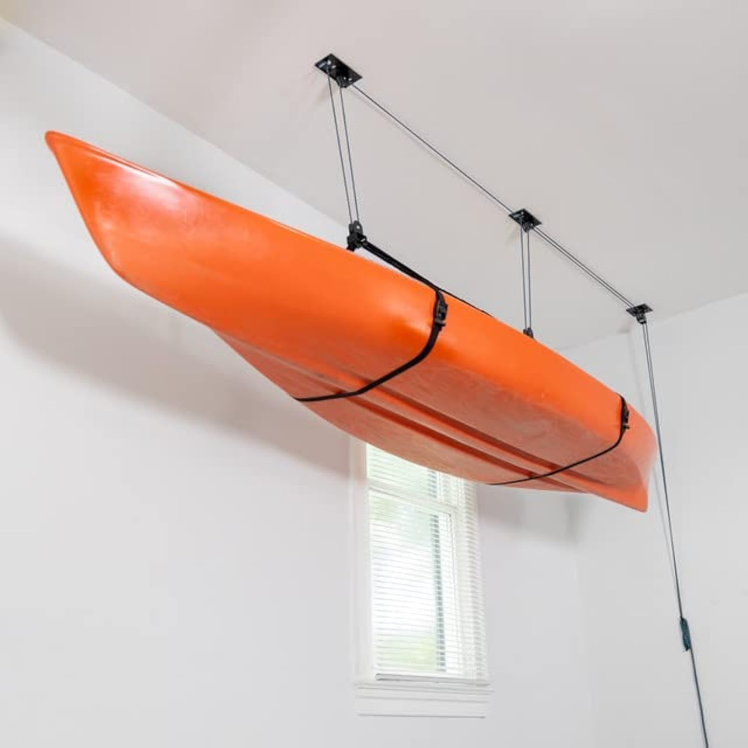 150 lbs Durable Garage Storage Hoist for Kayaks, Canoes & Paddleboards, 10-14 ft