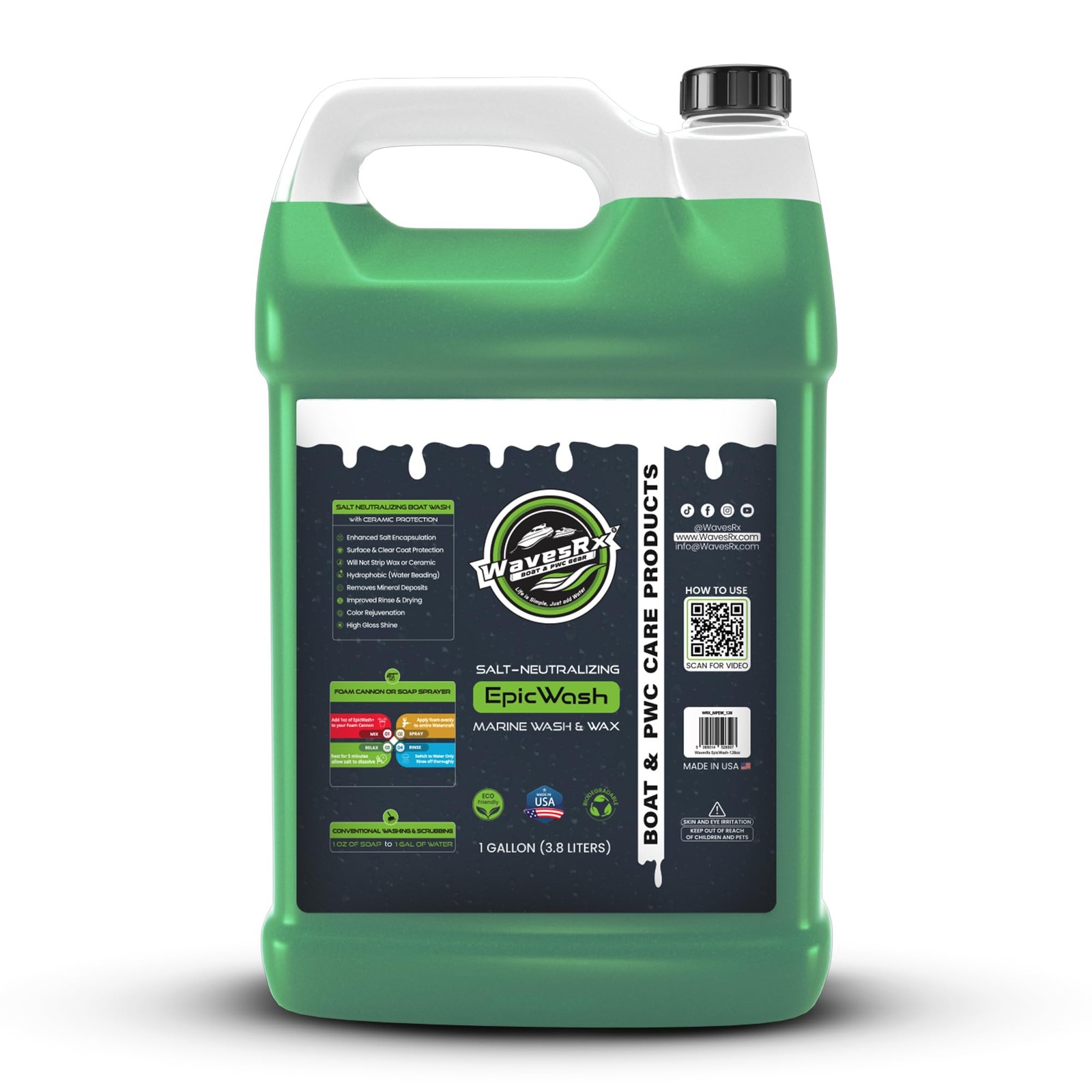 Salt Neutralizing Boat & Jet Ski Wash with SiO2 Protection, UV & Salt Shield