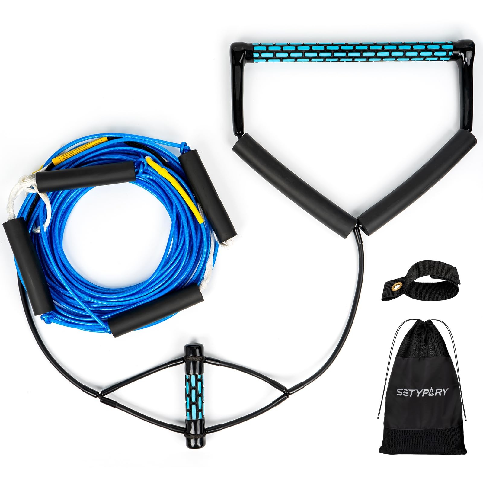 SETYPARY Dyneema No Stretch Wakeboard Rope and Handle, 75FT Floating Wakeboar…