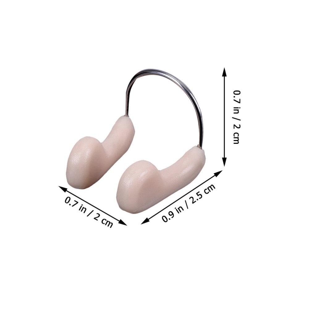 2Pcs Reusable Swimming Nose Clips Padded Comfort Nose Protectors Khaki