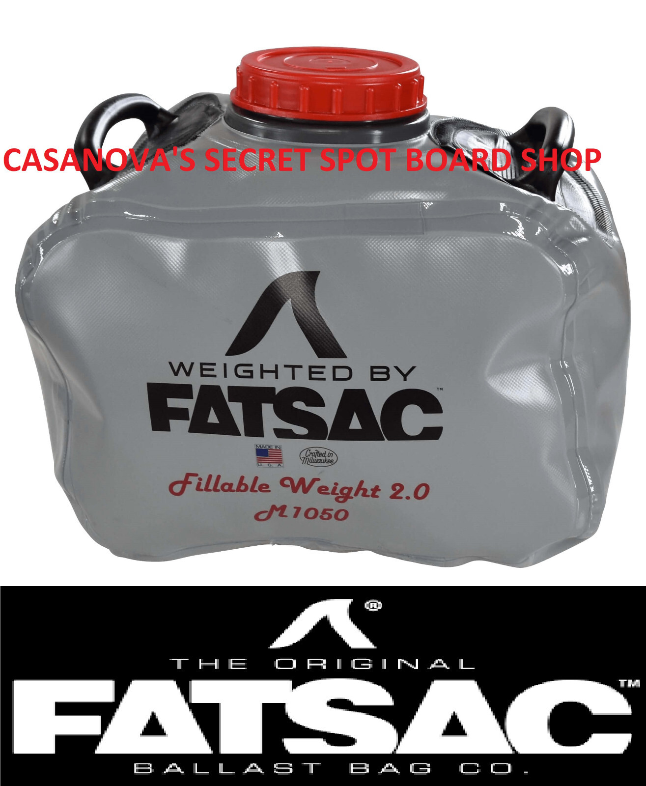FATSAC MEGA FILL FILLABLE WEIGHT V2.0 BAG GRAY BALLAST FLY HIGH, M1050 55-95 LBS