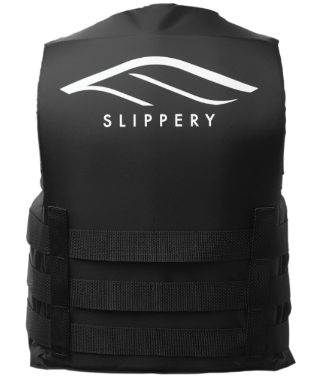 SLIPPERY HYDRO NYLON LIFE VEST PRESERVER WHISTLE USCGA TYPE 3 PFD BLACK 4X-LARGE