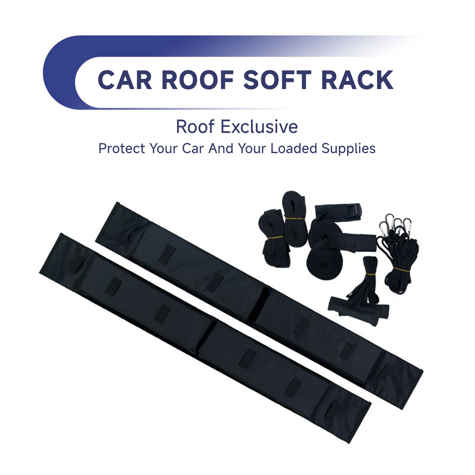 Heavy-Duty Soft Car Roof Rack Anti-Slip for Outdoor Gear Kayak Surfboard