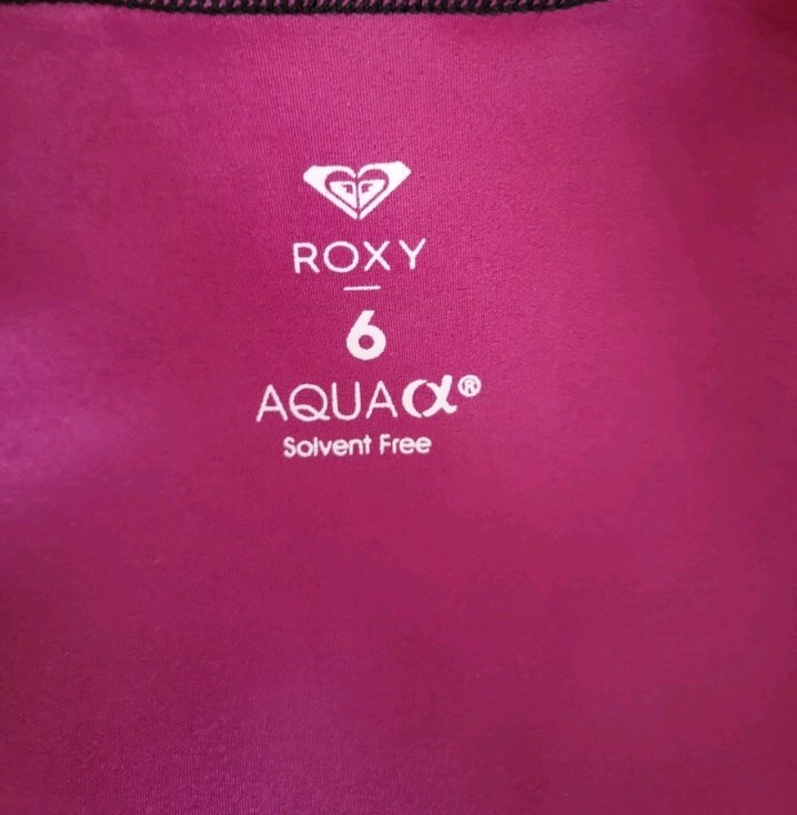 NEW ROXY Size 6 swell 1.0 paddle jacket hooded wetsuit women’s black pink