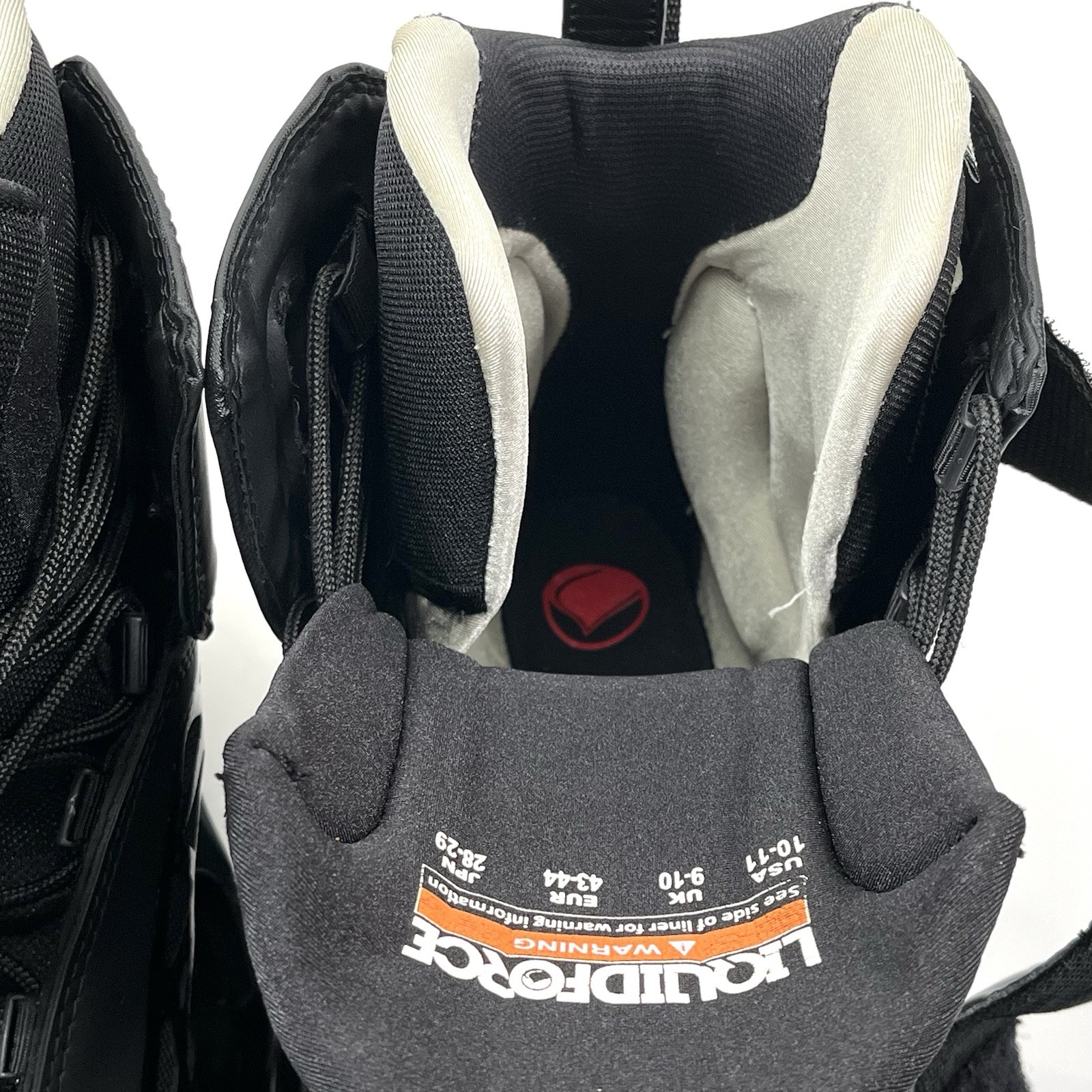 Liquid Force Flex 4D Wakeboard Bindings Black On Black Size Mens 10 11 NEW