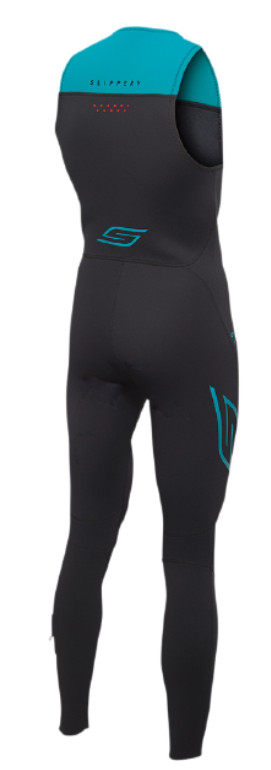 SLIPPERY BREAKER JOHN & JACKET FULL NEOPRENE WETSUIT BLACK/AQUA MEN’S X-LARGE