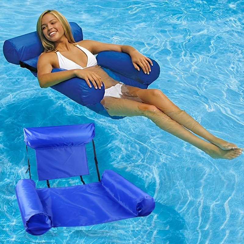 Swimming Pool Foldable Inflatable Seats Water Floating Bed Chair Beach Home Use