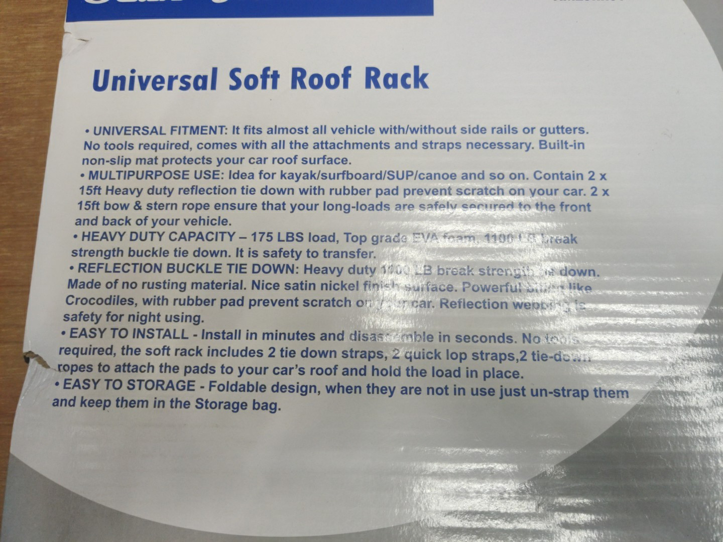 SEAH HARDWARE Universal Soft Roof Rack Pads for Kayak Surfboard, Snowboard Etc