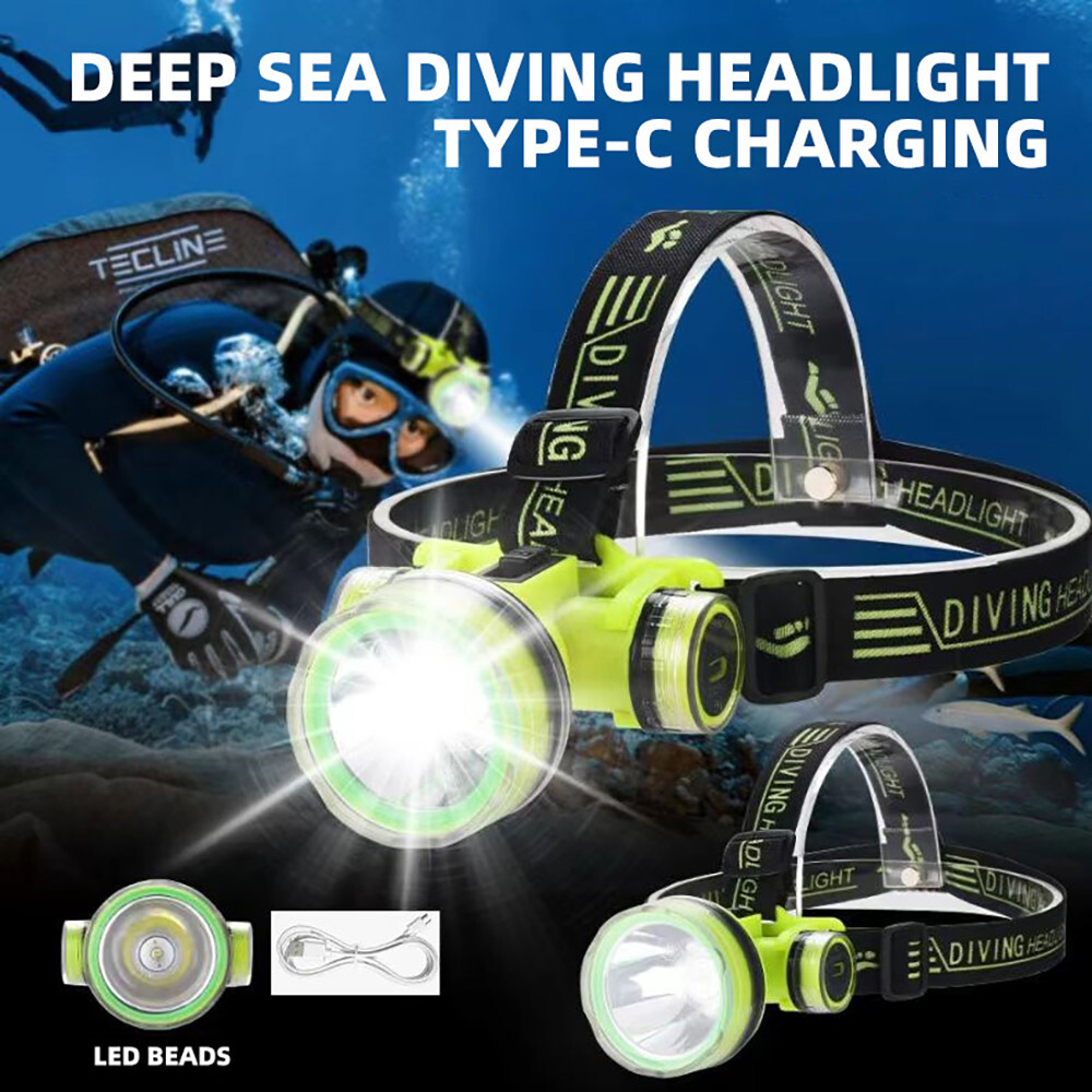 Diving Flashlight LED Waterproof Light Head Light Underwater Photo Fill Light
