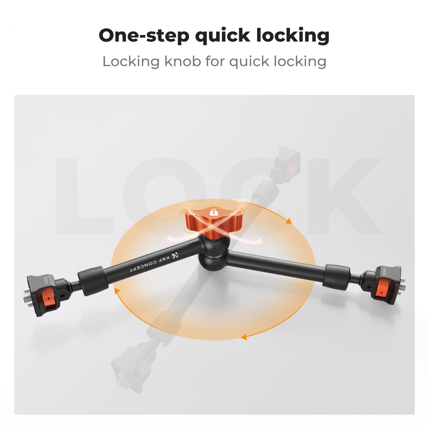 K&F CONCEPT 11″ Magic Arm Clamp with Super 11 Inch Clamp, Black