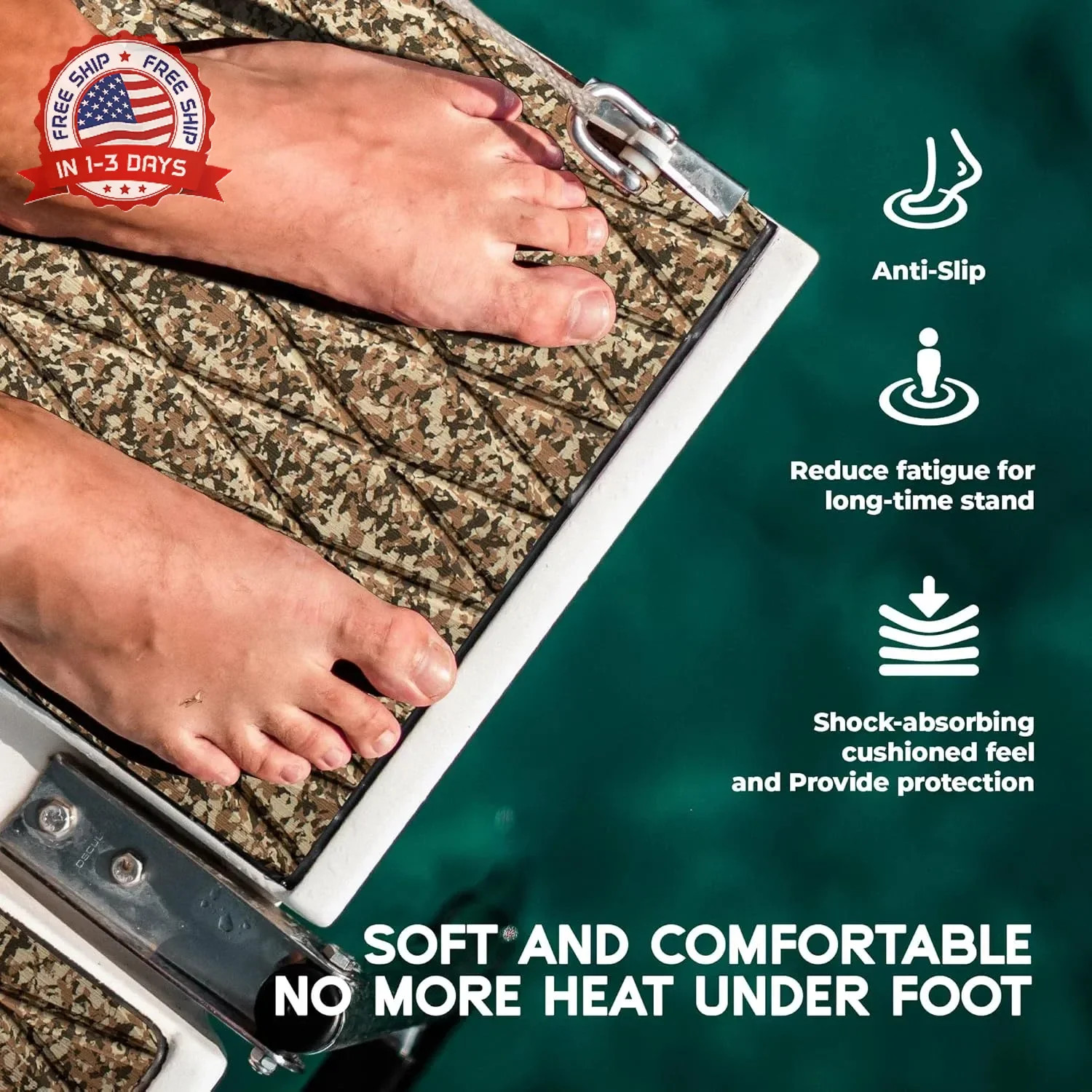 FOCEAN EVA Foam Boat Flooring, Sea Vinyl Decking Camo Deck Mats with self Adhesi