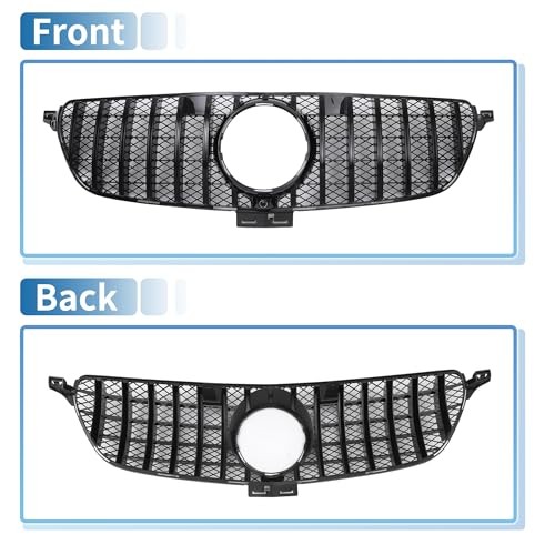 Black Front Upper Hood Bumper Grille Grill for Mercedes-Benz GLE300d 2016