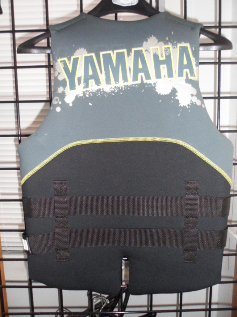 NOS Yamaha Men’s X Small Neoprene 2-Buckle PFD Life Vest MAR-07VNE-GY-XS
