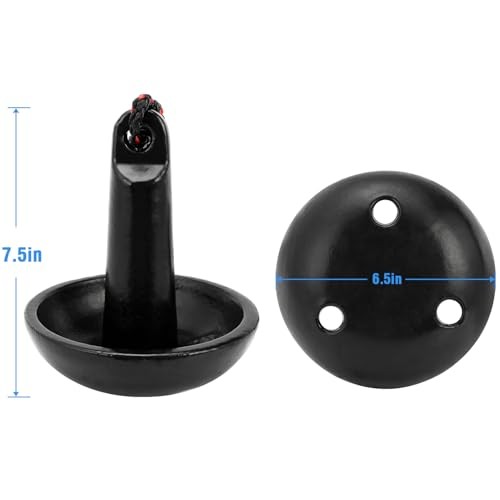 Mushroom Anchor Kit for Kayaks, Canoes, Paddle Boardswith Rope and Black