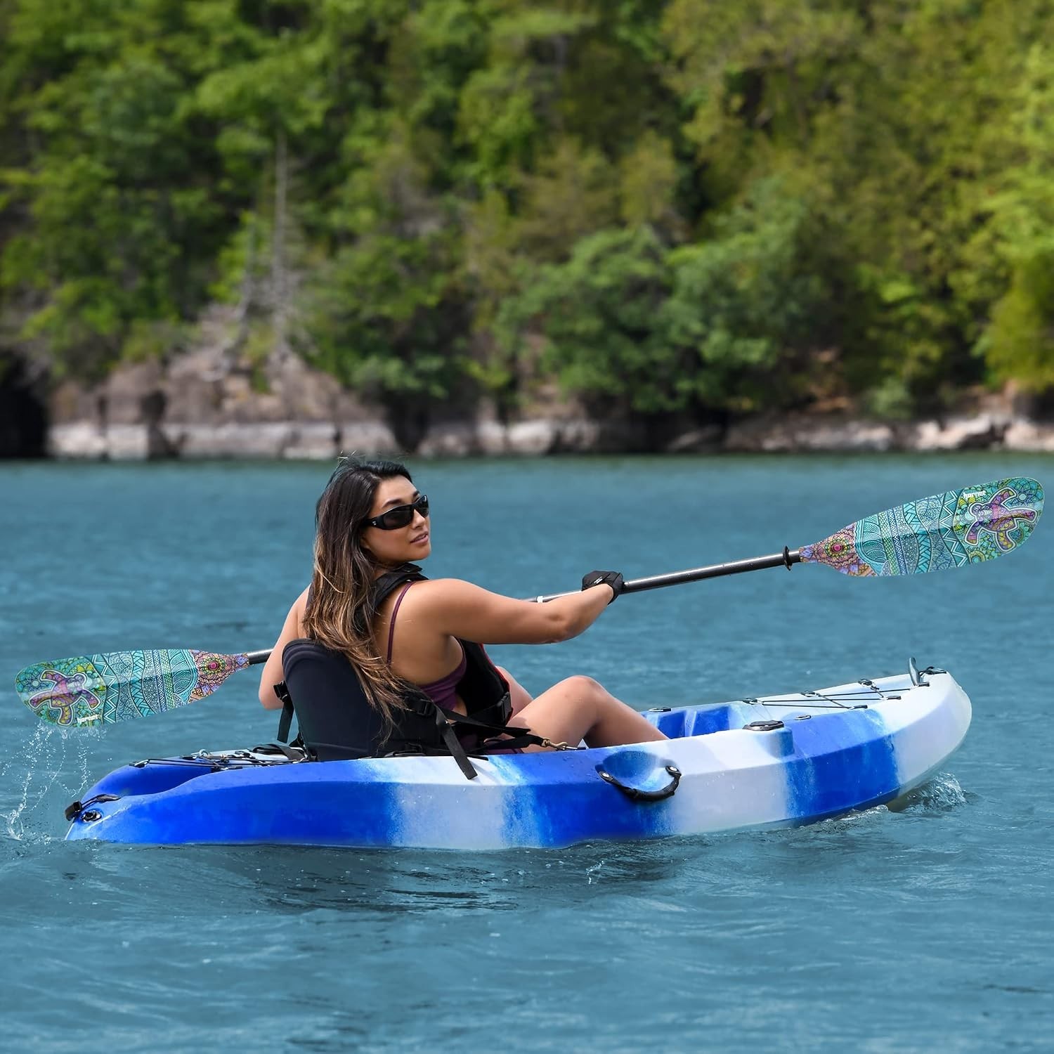 Fiberglass Kayak Paddle for Adults- Ideal for Touring, Fishing and Boating- 90.5