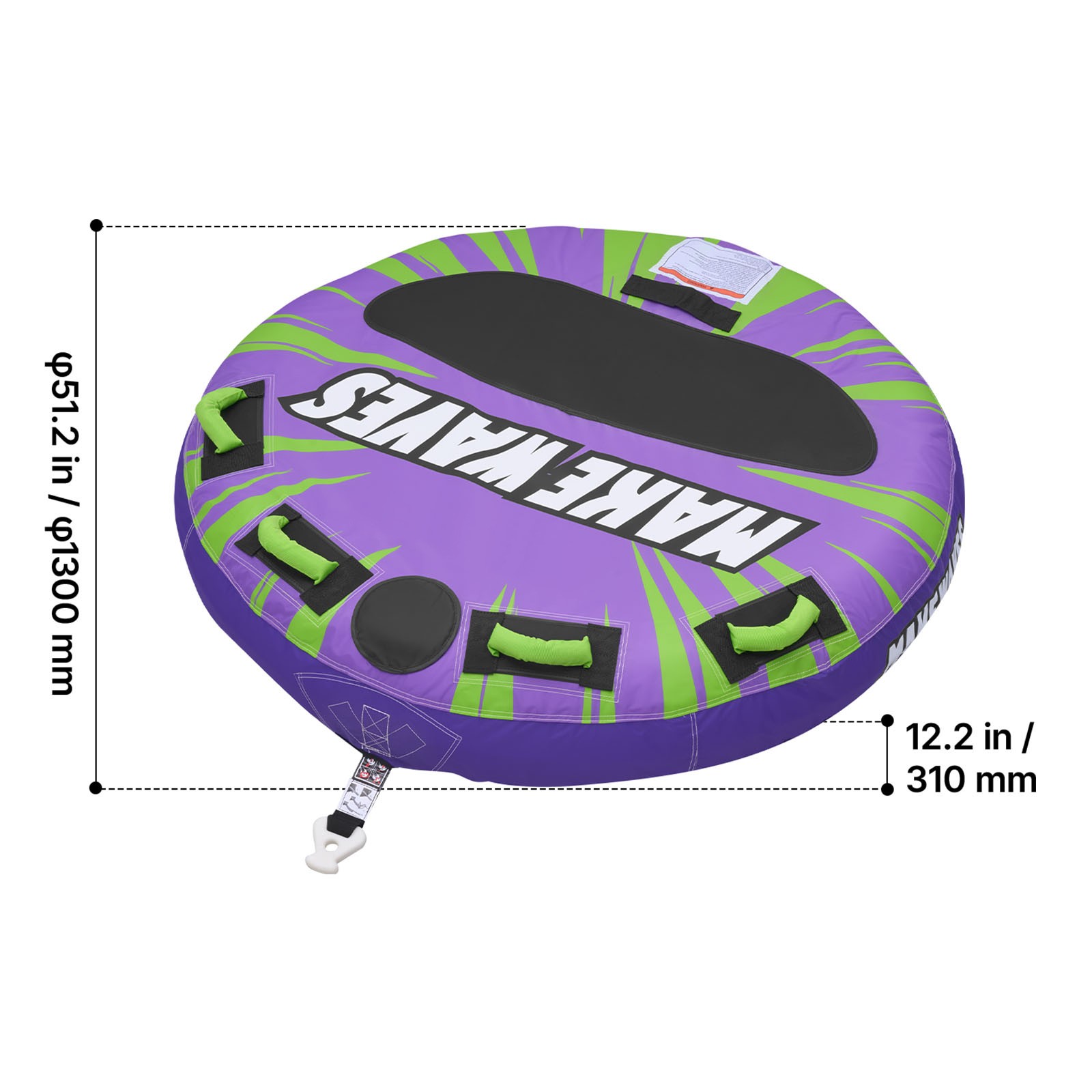 Uimoso Towable Tube for Boating 2-Person Inflatable Water Sport Towable Tube