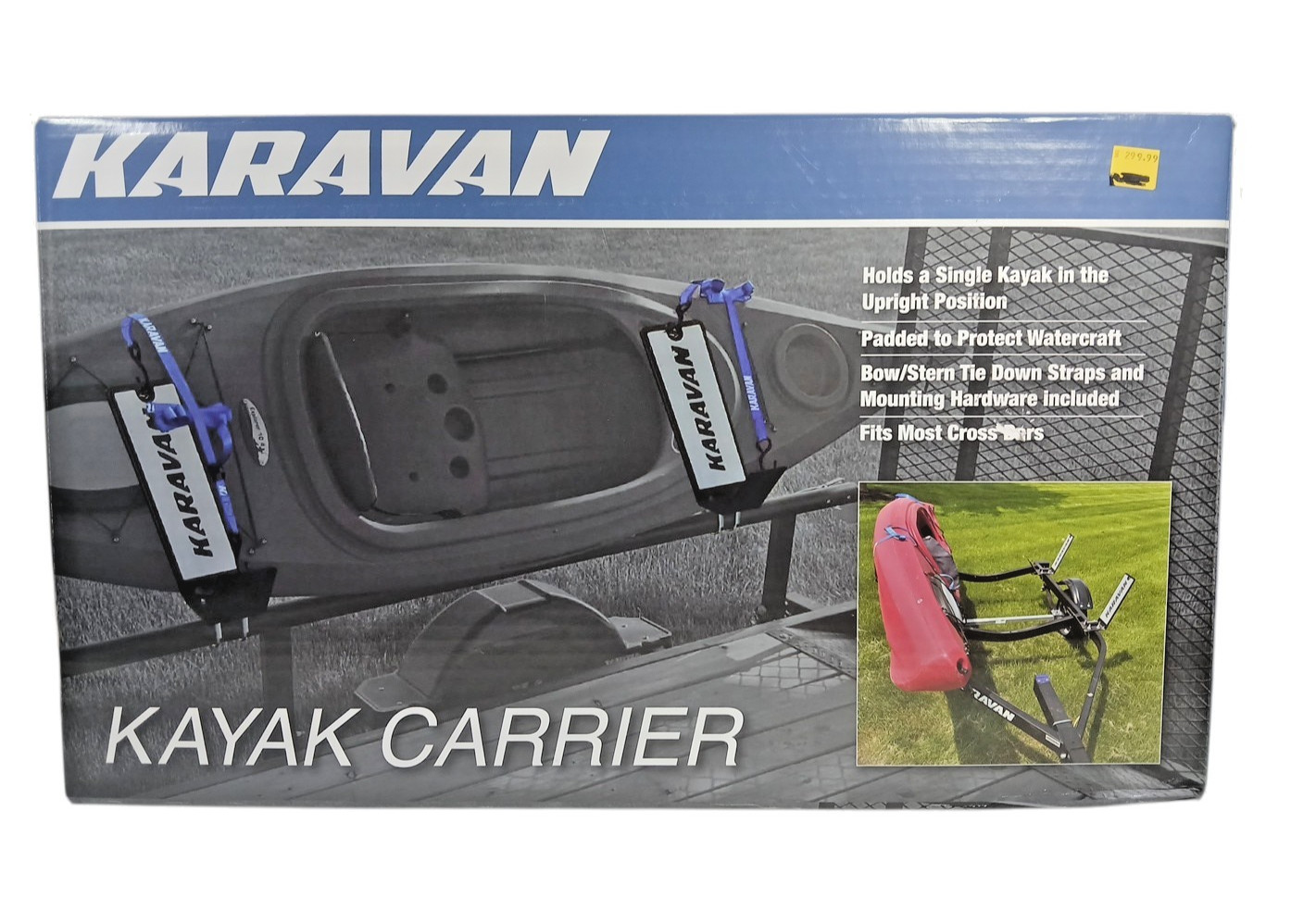 Karavan Kayak Carrier Padded Bow Stern Tie Down Strap Mounting Hardware NEW $299