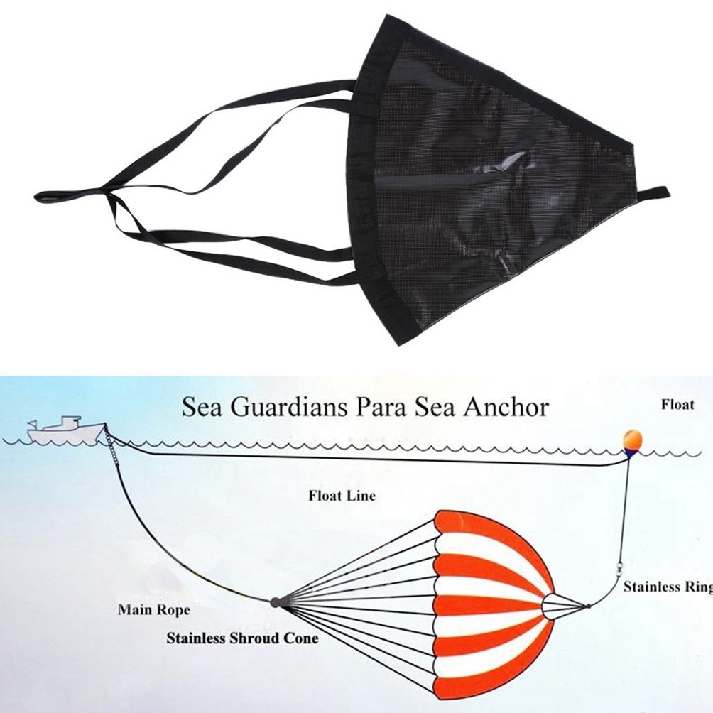 42-Inch Drift Sock Sea Anchor Drogue with 30ft Kayak Tow Rope Line Buoy Ball …