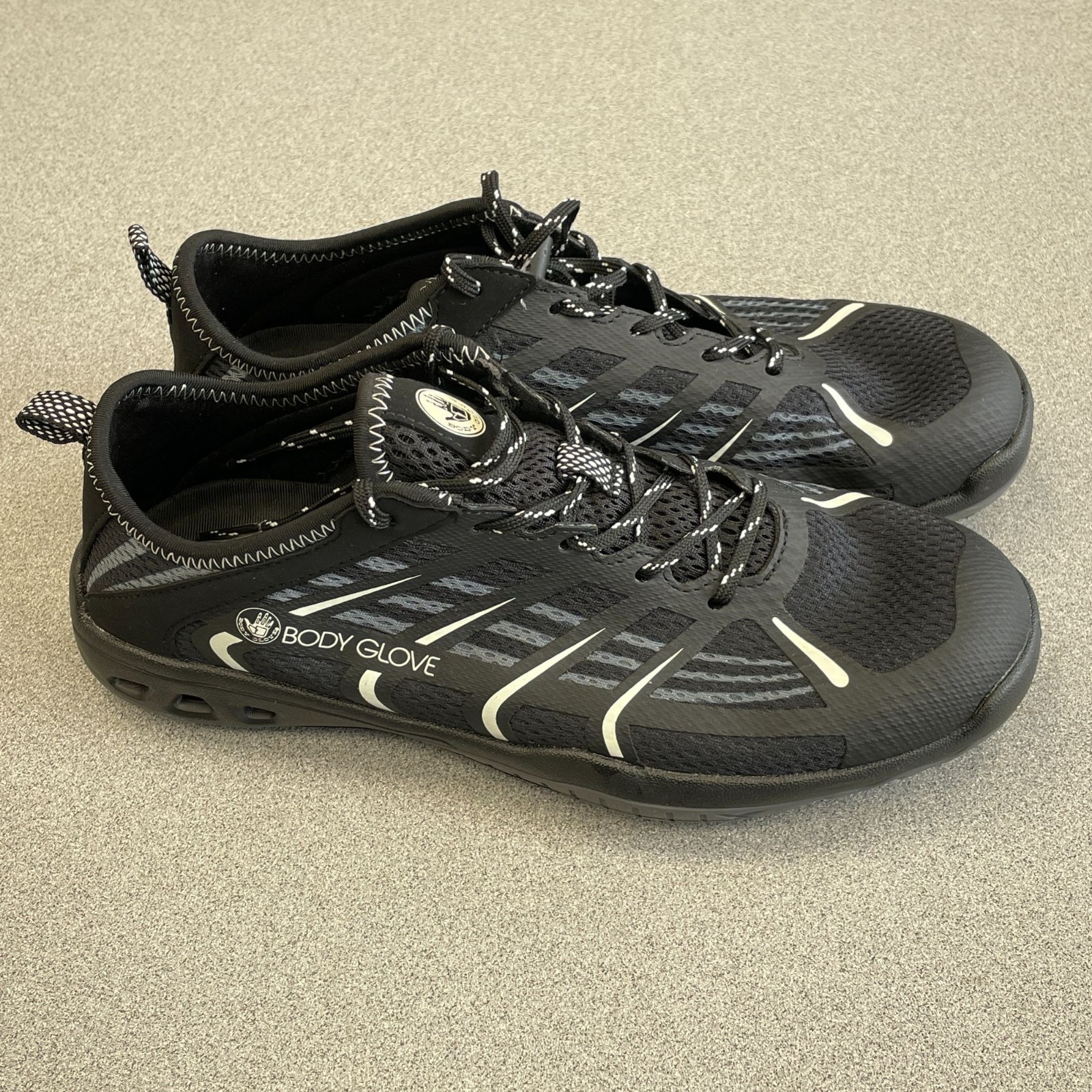 NWOT Body Glove Water Shoes Black Men’s Size 8 Synthetic Upper Rubber Outsole