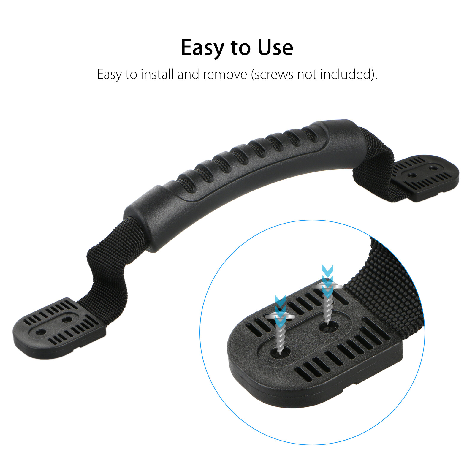 2Pcs Kayak Canoe Handles Boat Side Mount Carry Rubber Grip Replacement Fitting