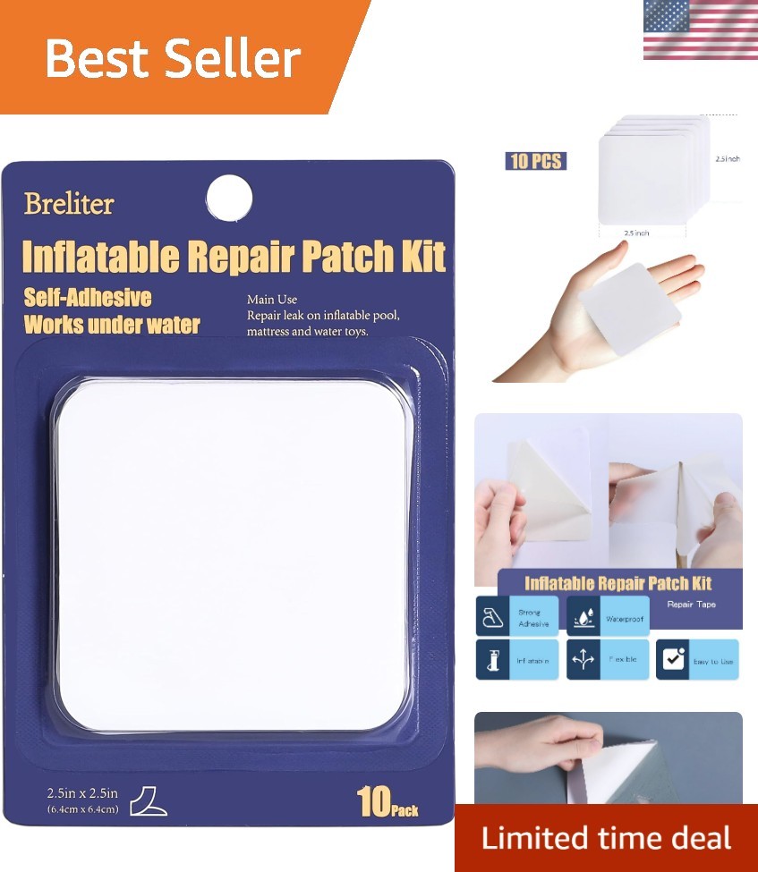 Inflatable Patch Repair Kit – Waterproof TPU Pool Repair Tape, Heavy Duty Rep…
