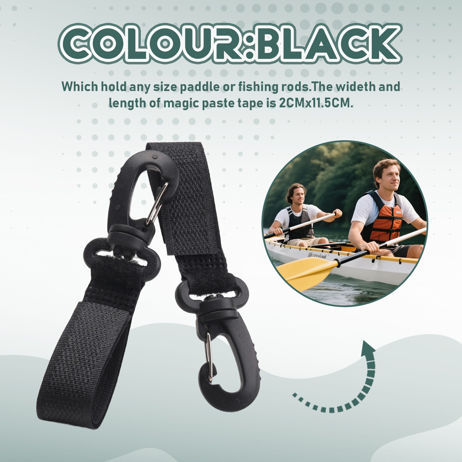 Paddle Storage Clip Paddle Holder Kayak Boat Fishing Rod Holder Clip1678