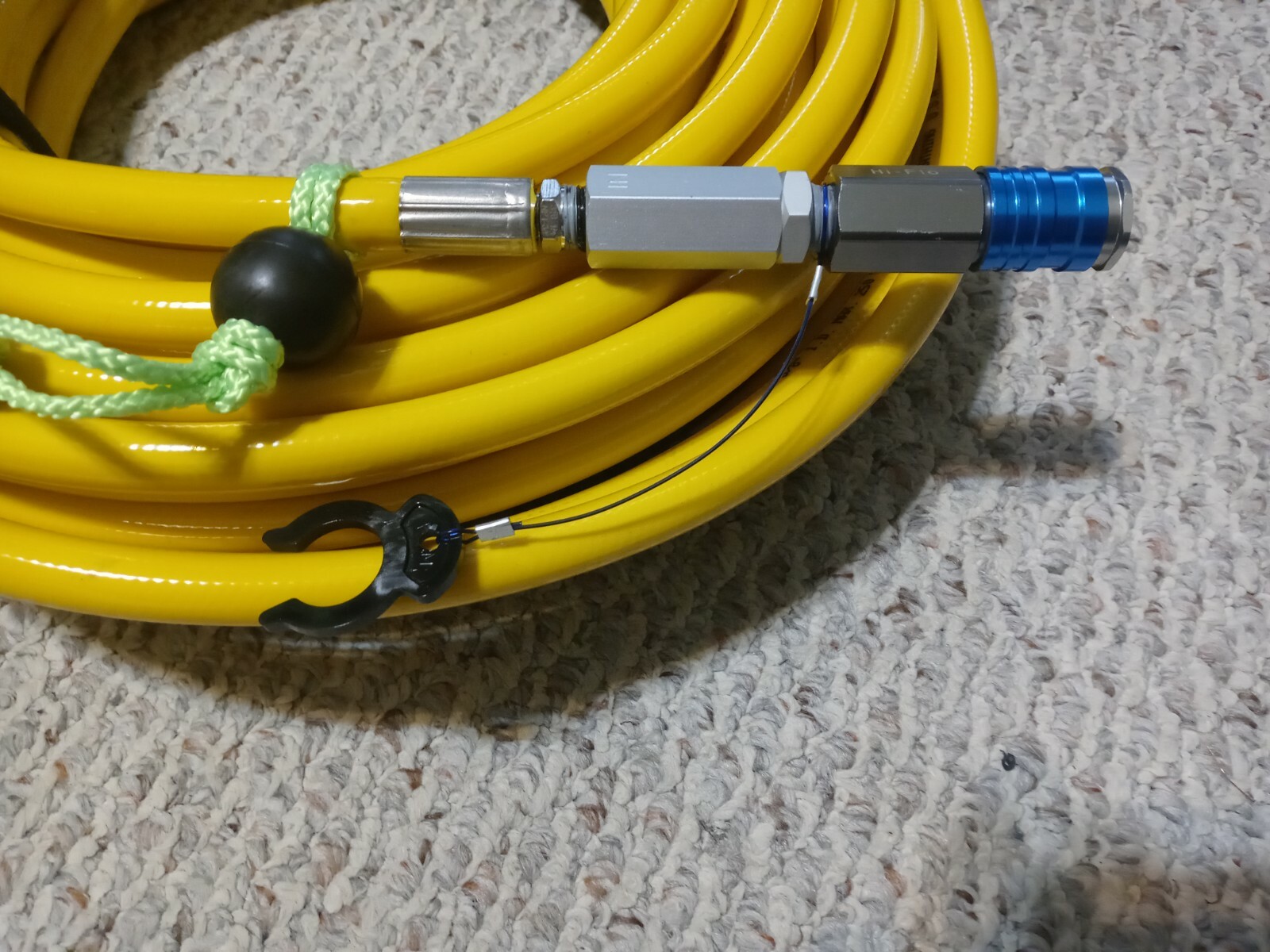 Hookah diving 100′ dual filtered certified stamped air breathing 3/8 dive hose